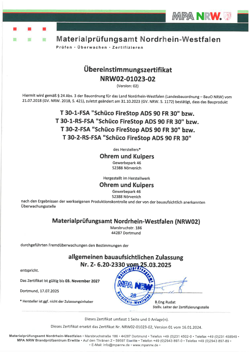 Schweiß-Zertifikat 3834