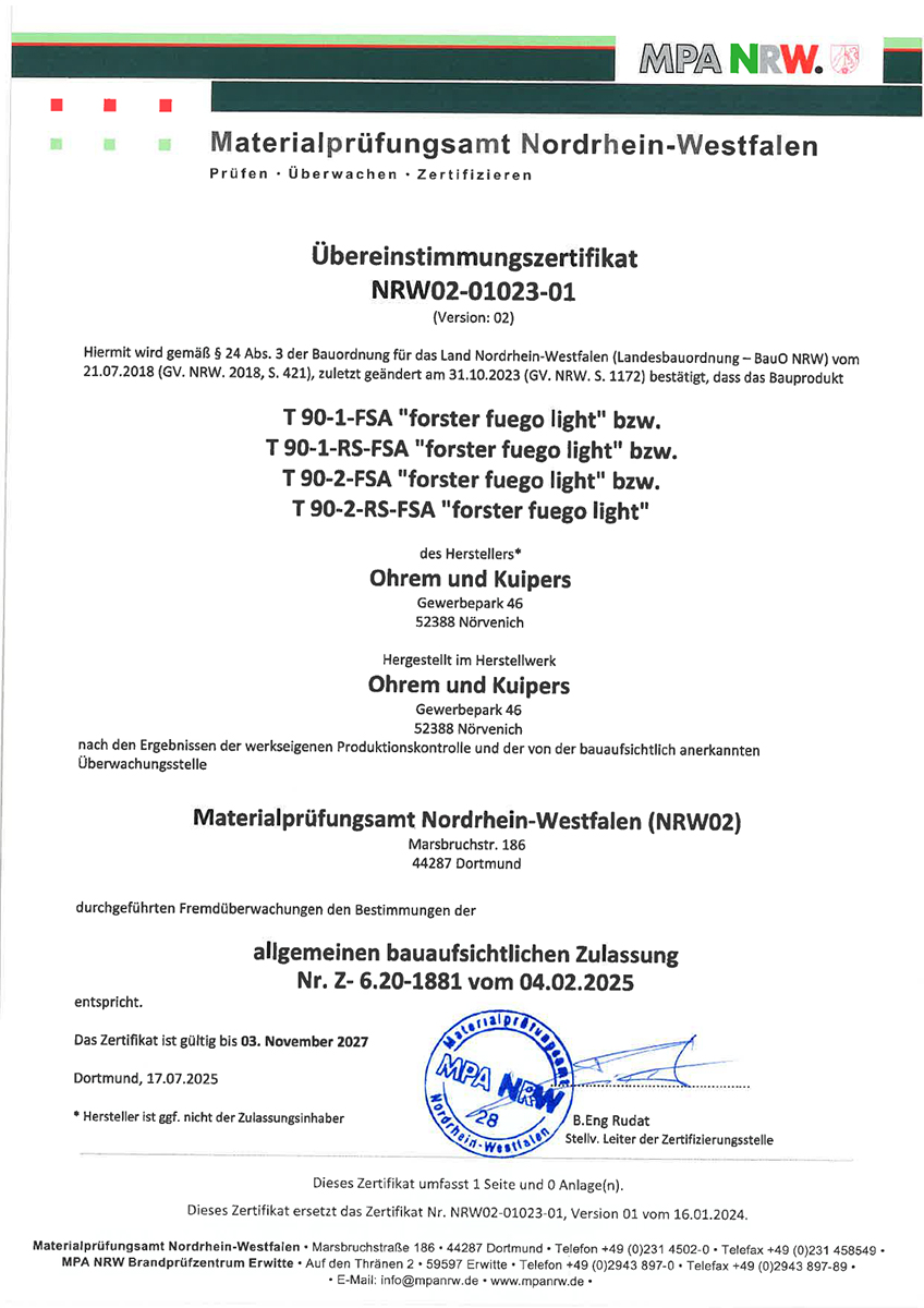 Schweiß-Zertifikat 3834